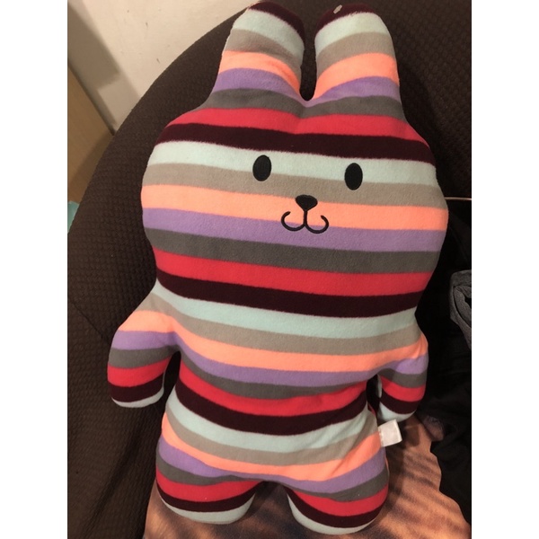 可愛彩虹兔 彩虹 娃娃 玩偶 大型玩偶 抱枕