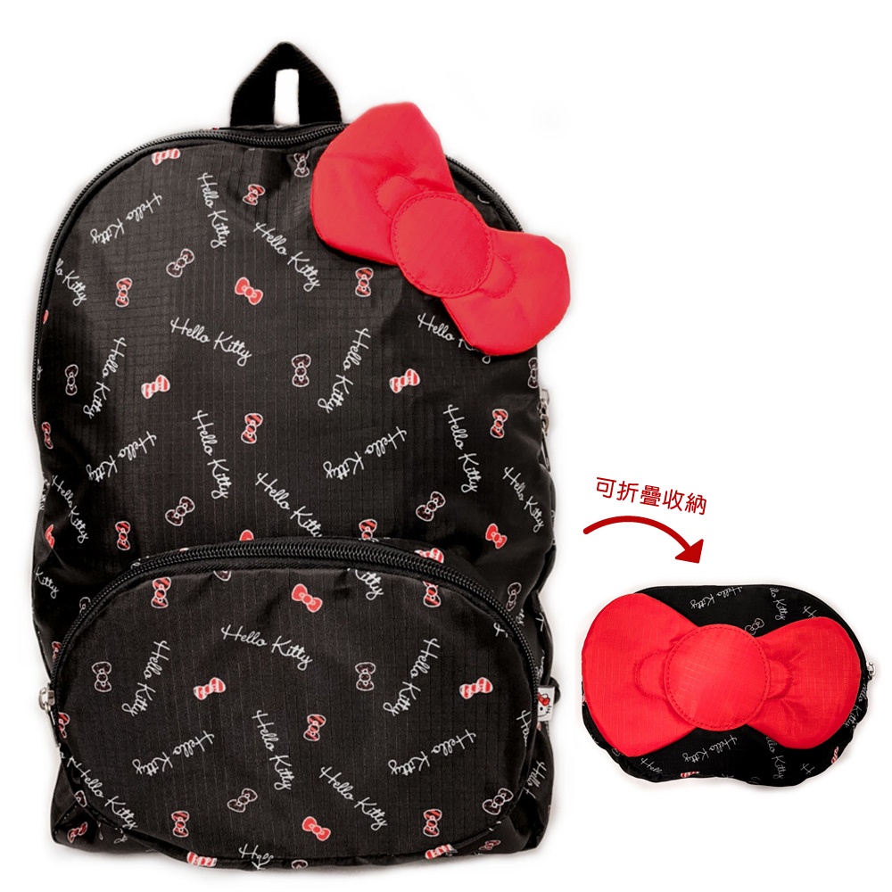 Hello Kitty 摺疊後背包 sanrio三麗鷗 旅行包 折疊包 收納包 後背包 現貨 禮物