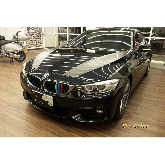 Dr. Color 玩色專業汽車包膜 BMW 428i 髮絲黑/亮紅/深藍/水藍_引擎蓋/鼻頭/車身線條