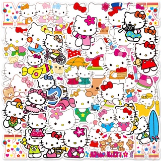 50 件/套 Hello Kitty 系列 01 迷你貼紙防水 DIY 時尚貼花塗鴉貼紙