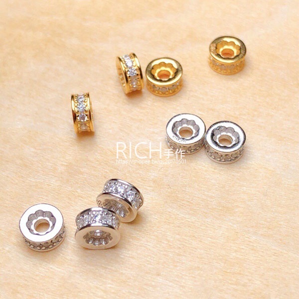 【Rich手作】潘朵拉風鋯石隔環  925銀  手作設計 水晶設計 現貨在台 銀隔片