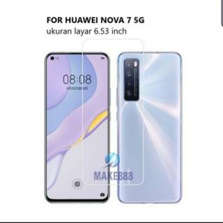 華為 Nova 7 鋼化玻璃防刮全膠玻璃 9D 螢幕保護膜透明鋼化玻璃