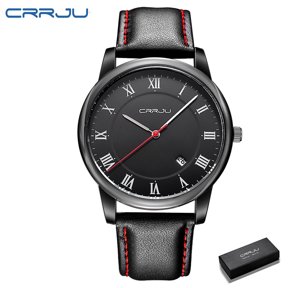 CRRJU 時尚休閒商務 男士手錶 頂級品牌奢華石英2105