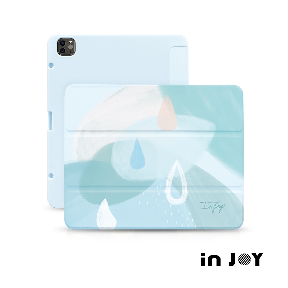 INJOY｜iPad 12.9/Air5/iPad 9/mini 6系列 寧靜的雨天 皮革平板保護套