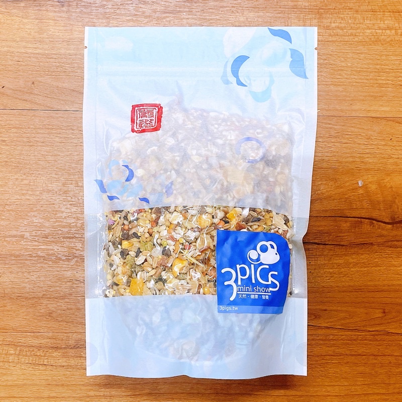 【三隻小豬寵物用品】【大藍】3pigs鼠寶營養滿分健康餐(藍) 特調主食 倉鼠主食 倉鼠飼料--【大藍包】