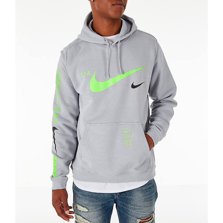 nike sportswear micro branding hoodie