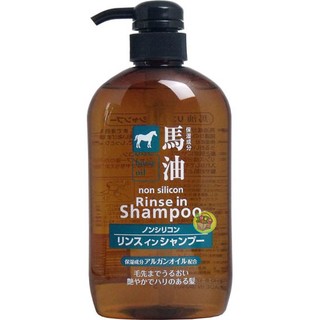 【JPGO日本購 】日本製 Kumano熊野油脂 馬油潤絲洗髮精 600ml