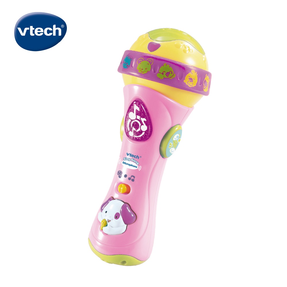 【英國 Vtech 】歡唱學習麥克風-粉