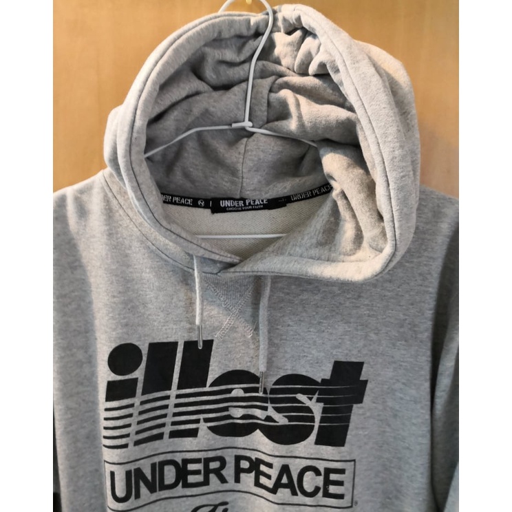 UNDER PEACE 15AW UNDER PEACE x ILLEST 聯名連帽帽T UPIL / HOODED灰色