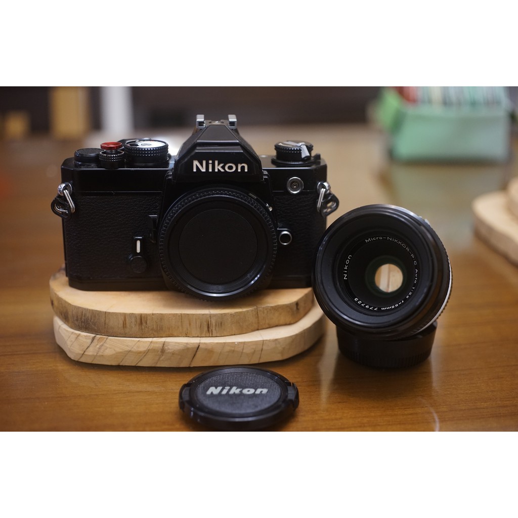 【售】品相不錯 NIKON FM 三花版單眼相機 約85成新加購 55mm Ai微距鏡 FE FM2 FA