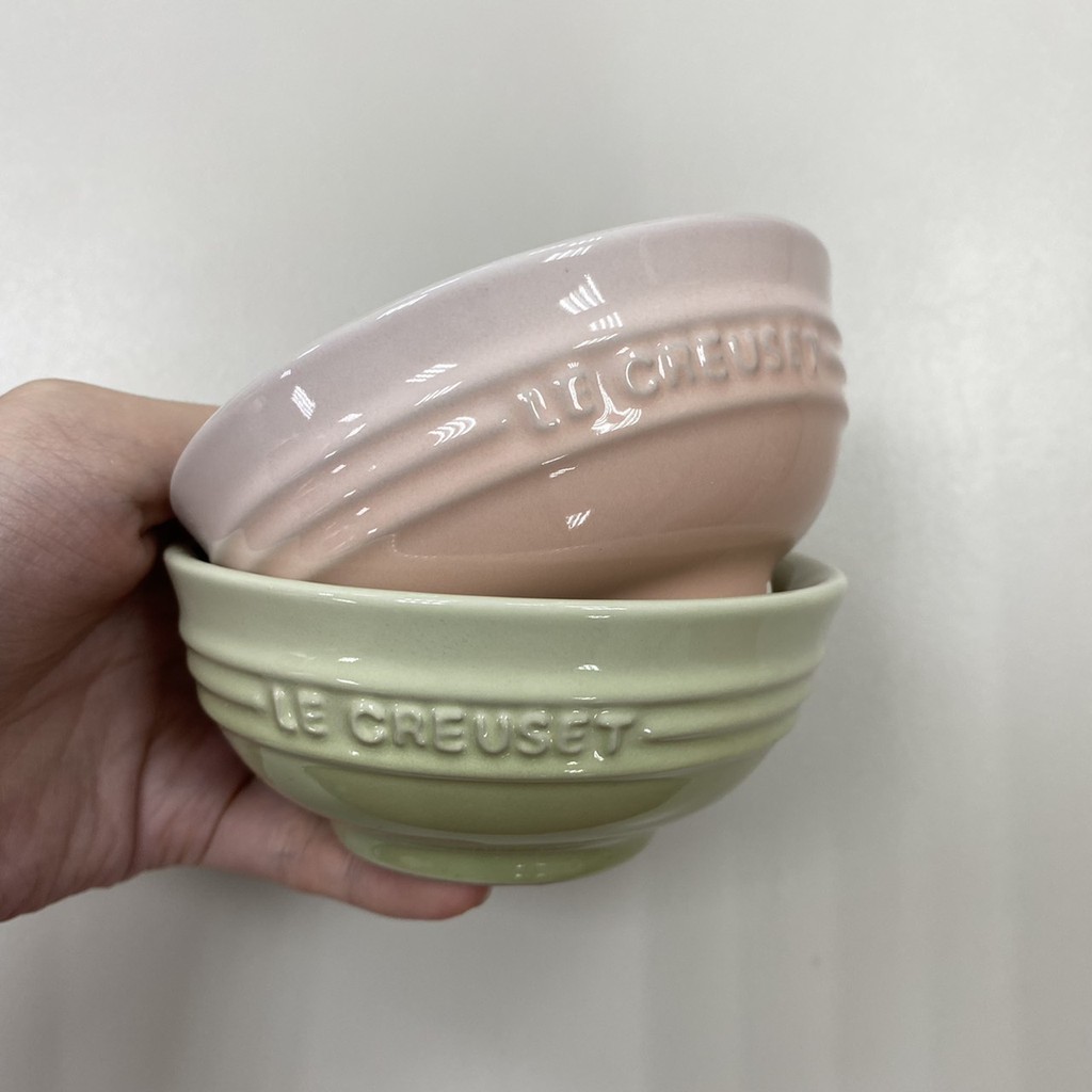 ღ向娜寶許願ღ 專櫃正貨 法國 Le Creuset 陶瓷 中式飯碗 芭蕾粉/哇沙比❀❀❀