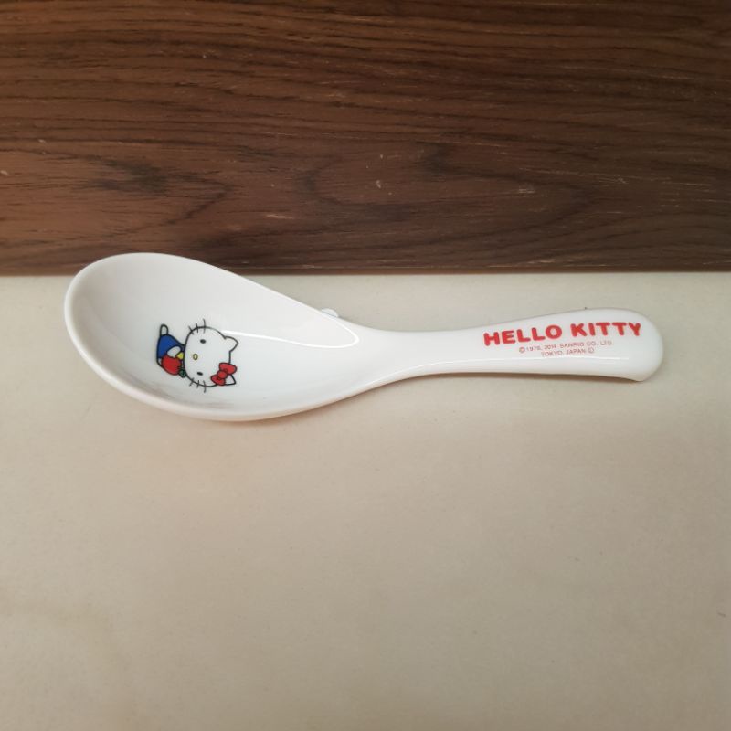 Hello Kitty 陶瓷 湯匙 餐具 （日本製）