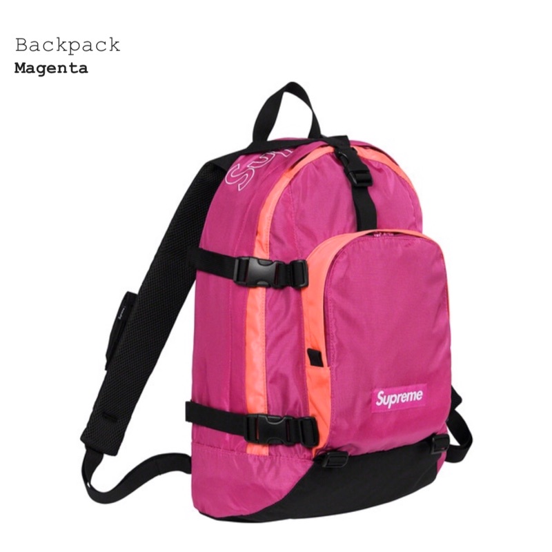 supreme backpack magenta