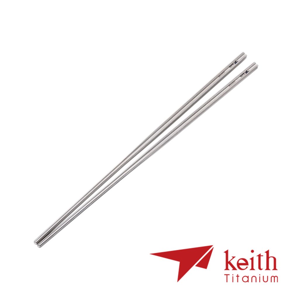 【Keith】實心方形純鈦筷 23cm Ti5635 露營 戶外 登山 廚具 野炊 料理 料理工具