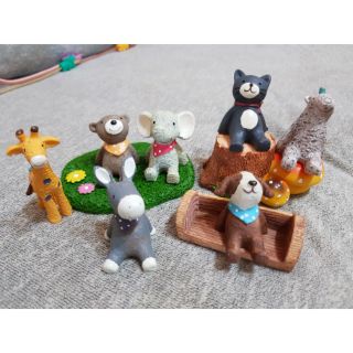 【樂窩】裝飾擺件 仰望天空 動物 多肉植物 微景觀 樹脂 DIY 長頸鹿大象貓咪北極熊小驢子小狗小熊 (臺灣現貨)