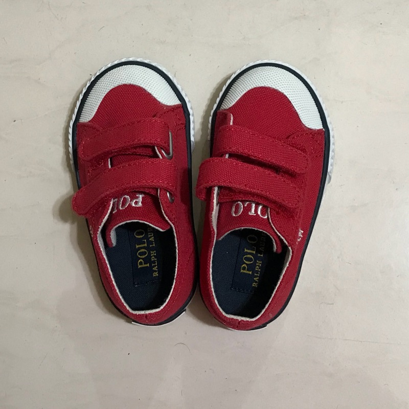 （全新）Polo Ralph Lauren 幼兒紅色帆布鞋USA5號