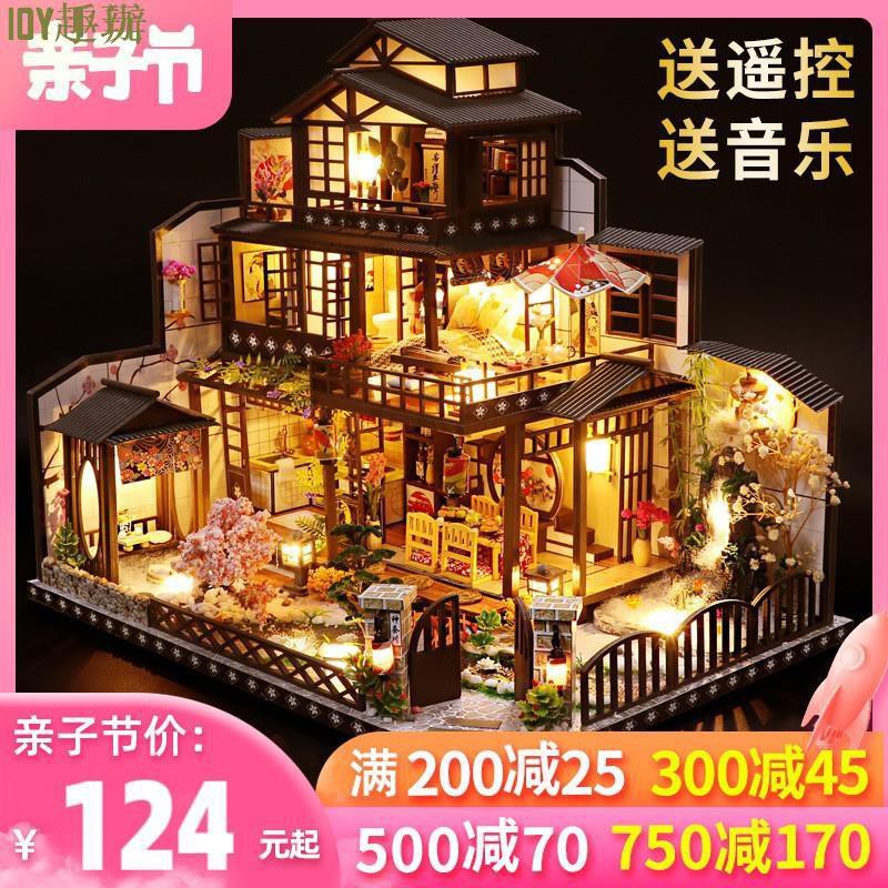 Diy小屋袖珍屋 優質正品手工diy小屋中國風古建筑古都望月日式和風大別墅房子生日禮物女 蝦皮購物