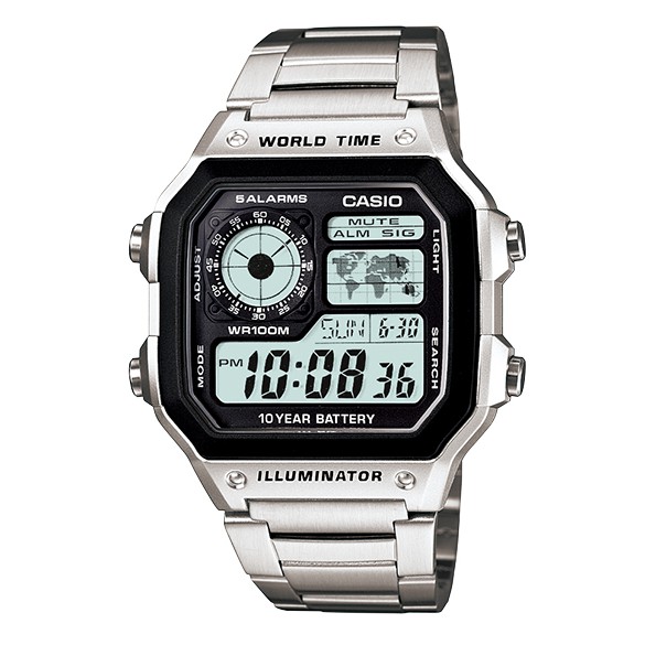 CASIO 卡西歐世界地圖顯示 AE-1200WHD-1A【Watch-UN】