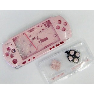 PSP3000 PSP3007 全機外殼含按鍵 副廠零件(粉紅)【台中恐龍電玩】