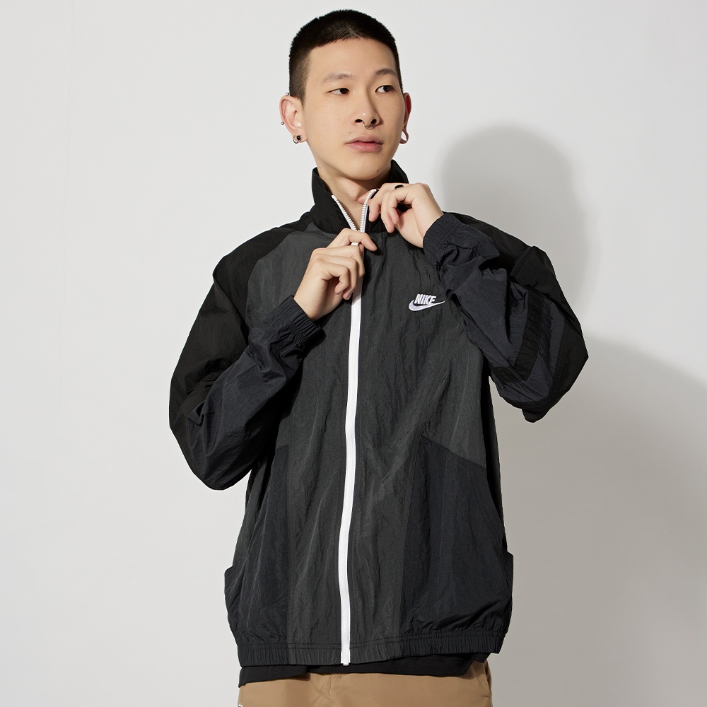 Nike AS M NSW TREND UL JKT 男 黑 復古 防風 立領 夾克 外套 DD6171-060