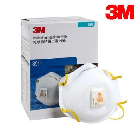 附發票 3M 8511防護口罩 N95等級氣閥口罩 細微粉塵 新加坡製 頭戴式 10個/盒《JUN EASY》