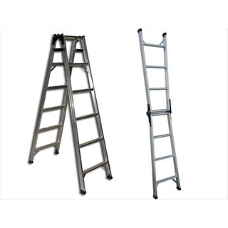 【優質五金】直馬兩用梯 兩用梯 荷重 (A字梯)80kg (一字梯)70kg 終生保修 鋁梯