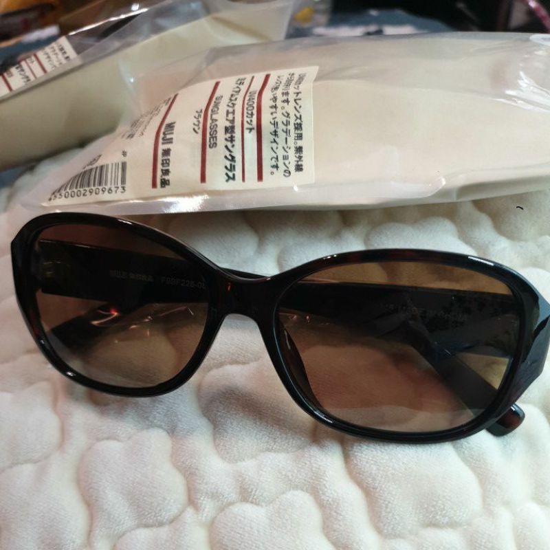 全新現貨正品無印良品太陽眼鏡墨鏡uv400 黑色咖啡色棕色 蝦皮購物
