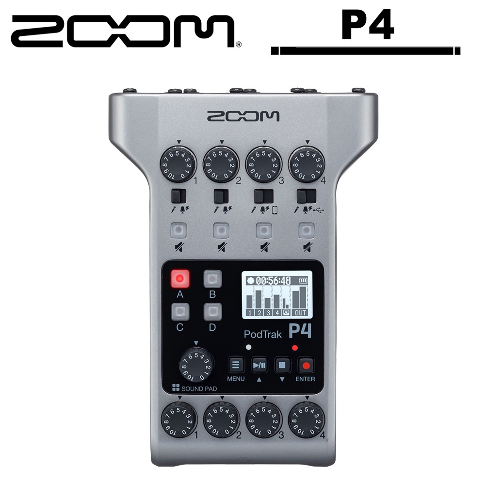 ZOOM PodTrak P4 手持錄音機 公司貨