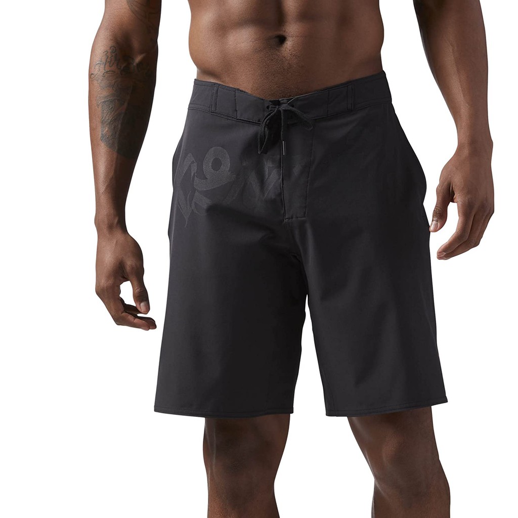 REEBOK CrossFit® 運動短褲 混合健身 彈性 休閒 訓練 潮流 短褲 健身 運動 黑色 CD7622