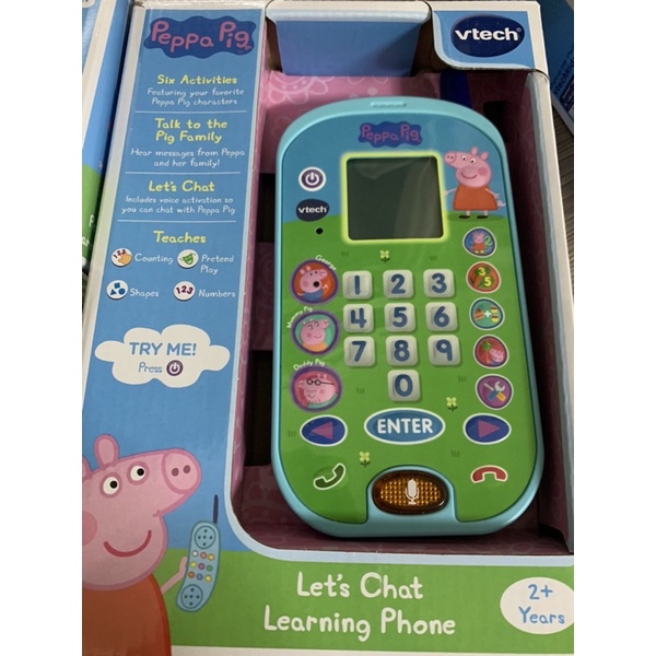 美國代購[VTech]佩佩豬-智慧學習互動小手機(跟Peppa Pig佩佩豬學英文)現貨佩佩豬手機..兒童學習玩具