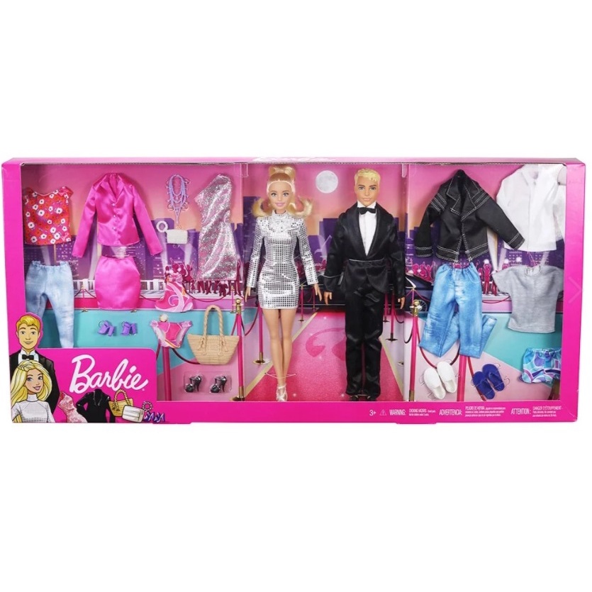[TC玩具] 美泰兒 MATTEL Barbie 芭比娃娃 芭比與肯尼豪華時尚與配件組 原價2499 特價