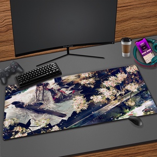 滑鼠墊魔道祖師 Pc 遊戲玩家地毯遊戲滑鼠墊 900x400 桌墊辦公地毯滑鼠墊墊電腦墊配件辦公桌。