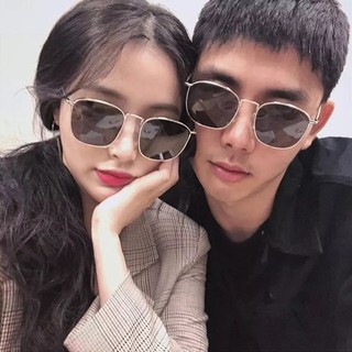 現貨-韓國ulzzang原宿復古太陽眼鏡男女情侶款 新款chic復古方框墨鏡潮 334