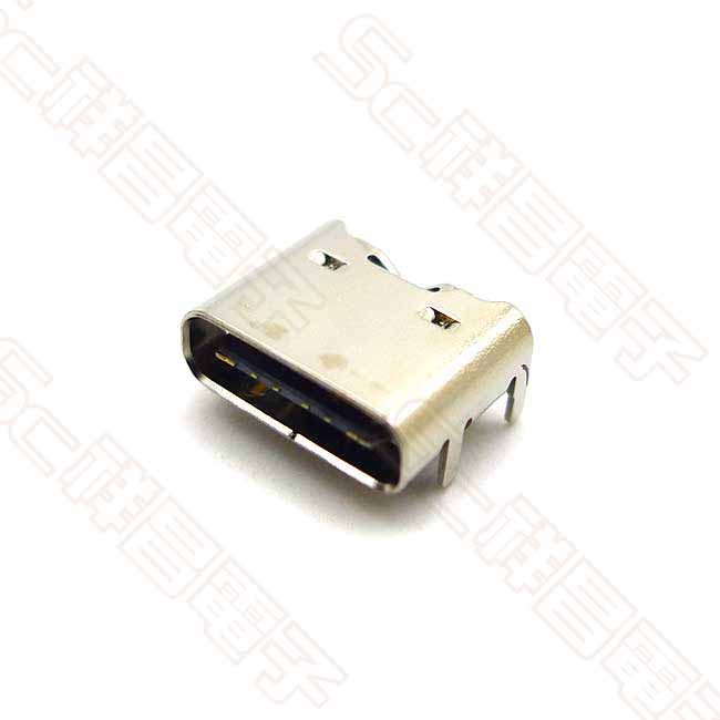 【祥昌電子】USB3.1 Type-C 焊接母座 焊接插座 6P 母頭 TypeC母座 電子零件 (單顆)