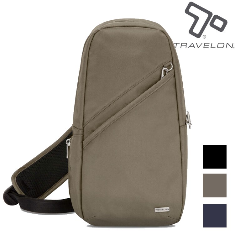 TRAVELON 單肩防盜斜背包/旅遊防盜包/防搶/出國旅遊 Classic Sling TL-42887