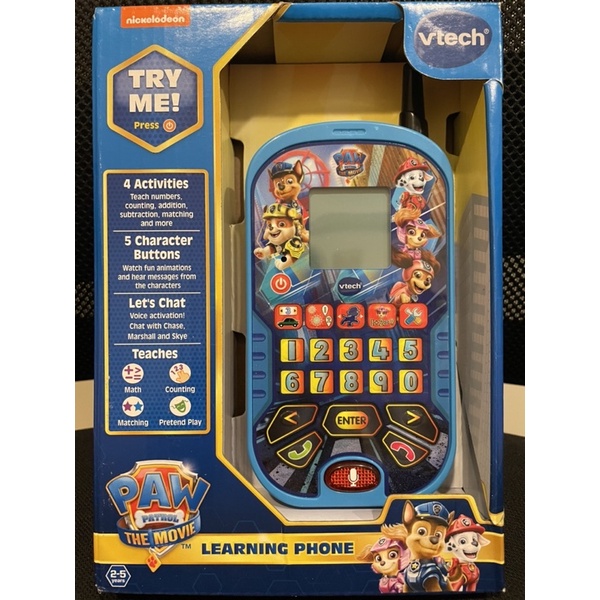 現貨 全新 美國 Vtech 汪汪隊 智慧學習互動 手機 電話 玩具 電影版限定商品