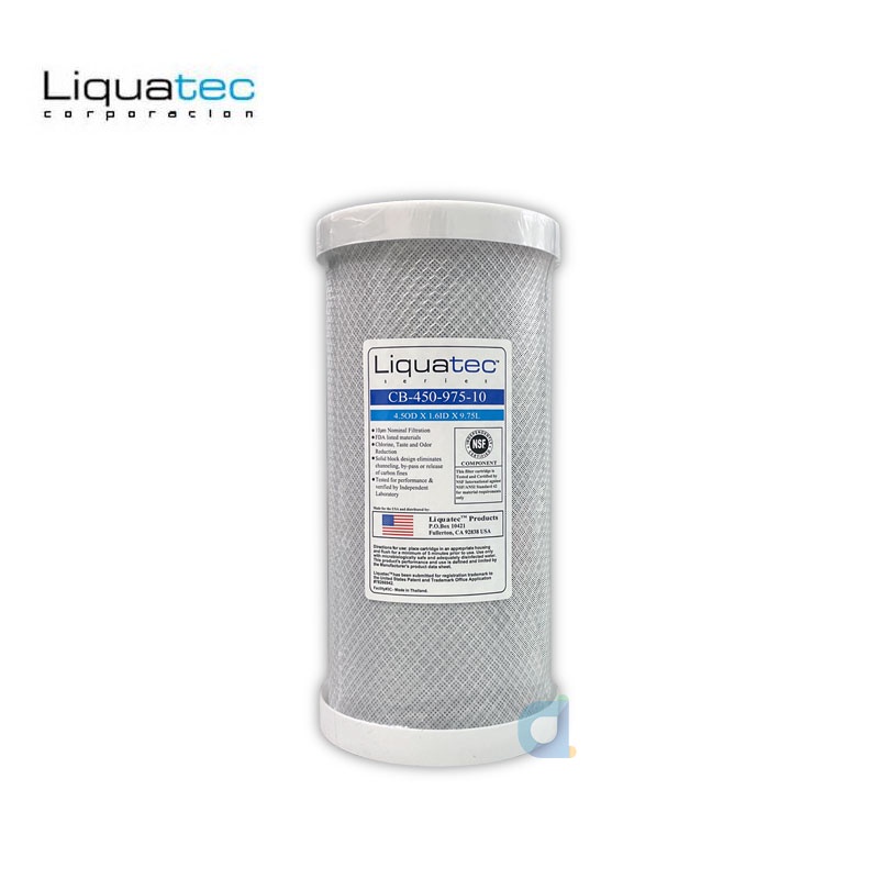 Liquatec 10英吋大胖壓縮活性碳濾心 NSF認證(CB-450-975-10) 大大淨水
