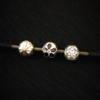 (現貨) 全新專櫃正品 澳洲 Pandora 潘朵拉 固定扣 安全扣 串珠 花朵 SILVER CLIP CHARM