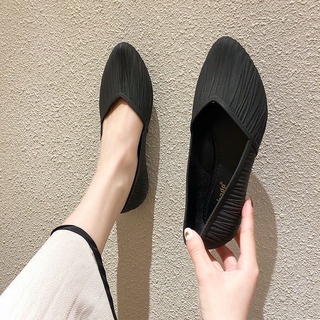 韓版尖頭包鞋 時尚百搭防水鞋 平底奶奶鞋 外穿女生雨鞋 果凍色膠鞋 套腳工作鞋 學生單鞋 晴雨天雨鞋 整雙防水