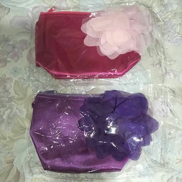 小包包綜合賣場 小花曼古包(藍色/紫色) 蕾絲花化妝包(桃色/紫色)