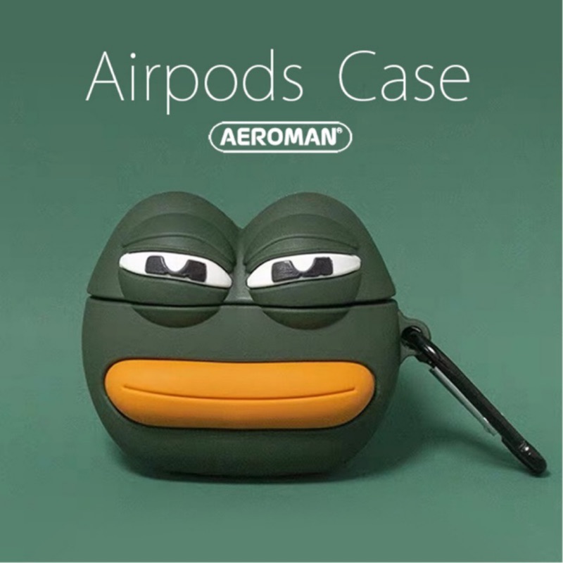 airpods 1 2 保護套 悲傷青蛙 悲傷蛙 可愛 青蛙 Pepe the frog 大眼蛙 pro 3