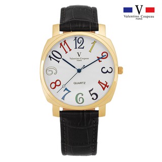 【范倫鐵諾 Valentino Coupeau】61601-3 夢幻數字玫瑰金殼皮帶腕錶(大)
