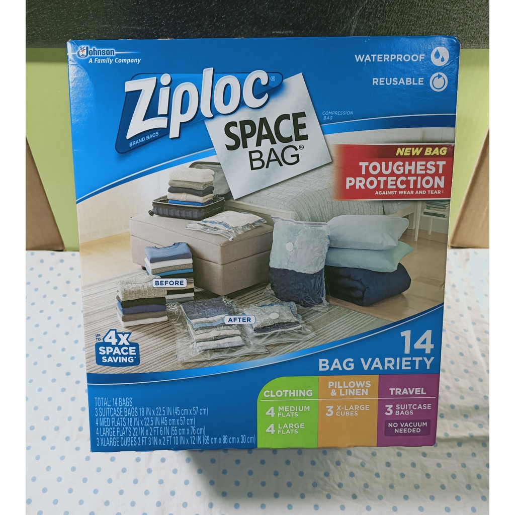 【現貨-14入】Ziploc 真空收納袋 壓縮袋 收納 好市多 Costco