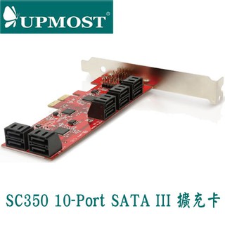 【3CTOWN】現貨 含稅 UPMOST登昌恆 Uptech SC350 10-Port PCI-E SATA 6G擴充