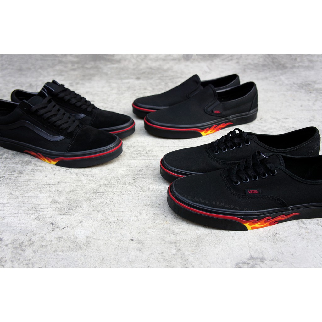 vans old skool flame wall