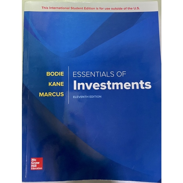 ESSENTIALS OF INVESTMENTS 第十一版
