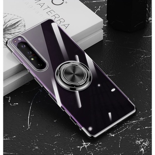 索尼 Xperia 1 III 10 III 手機殼電鍍透明保護套環支架索尼 Xperia 5 III 手機殼