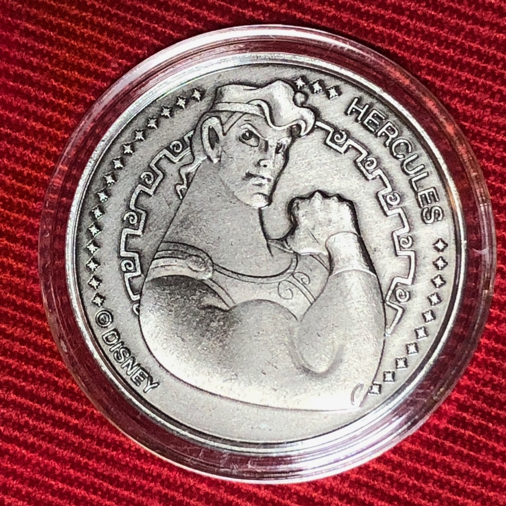 大力士 限量5000 紀念幣 海格力斯 迪士尼 硬幣 收藏紀念品 希臘神話 羅馬 動畫 卡通 天神 宙斯 蜜兒 人神
