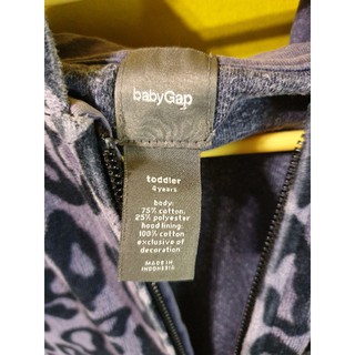 baby gap toddler 4years 連帽豹紋外套