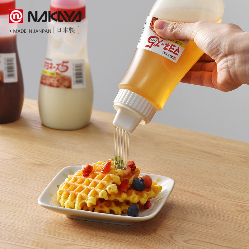 【新款】日本進口NAKAYA五孔擠醬瓶沙拉醬番茄醬蠔油蜂蜜專用擠壓瓶醬料罐